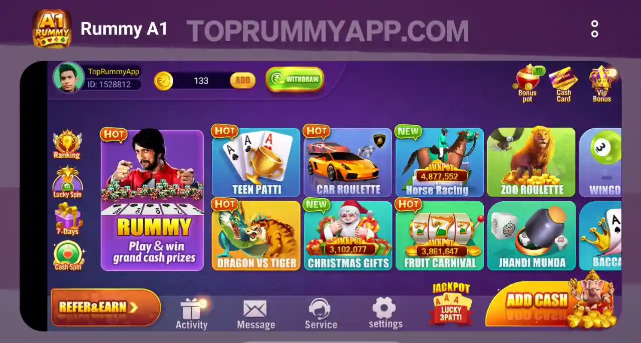 A1 Rummy App All Rummy App List 41 Bonus