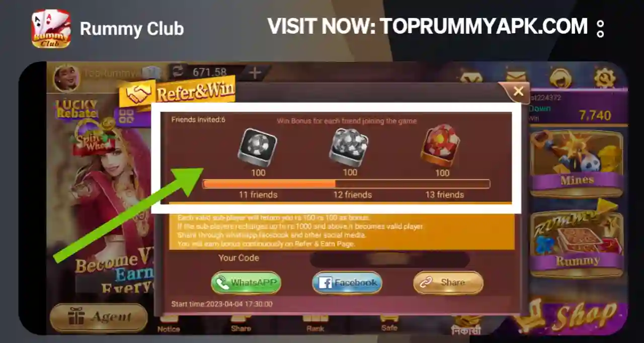 Rummy Club App Share Bonus - Rummy Club App Share