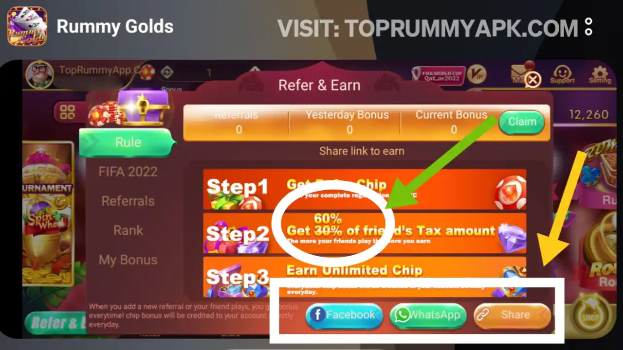 Rummy Golds Apk Refer & Earn Top Rummy App List 41 Bonus