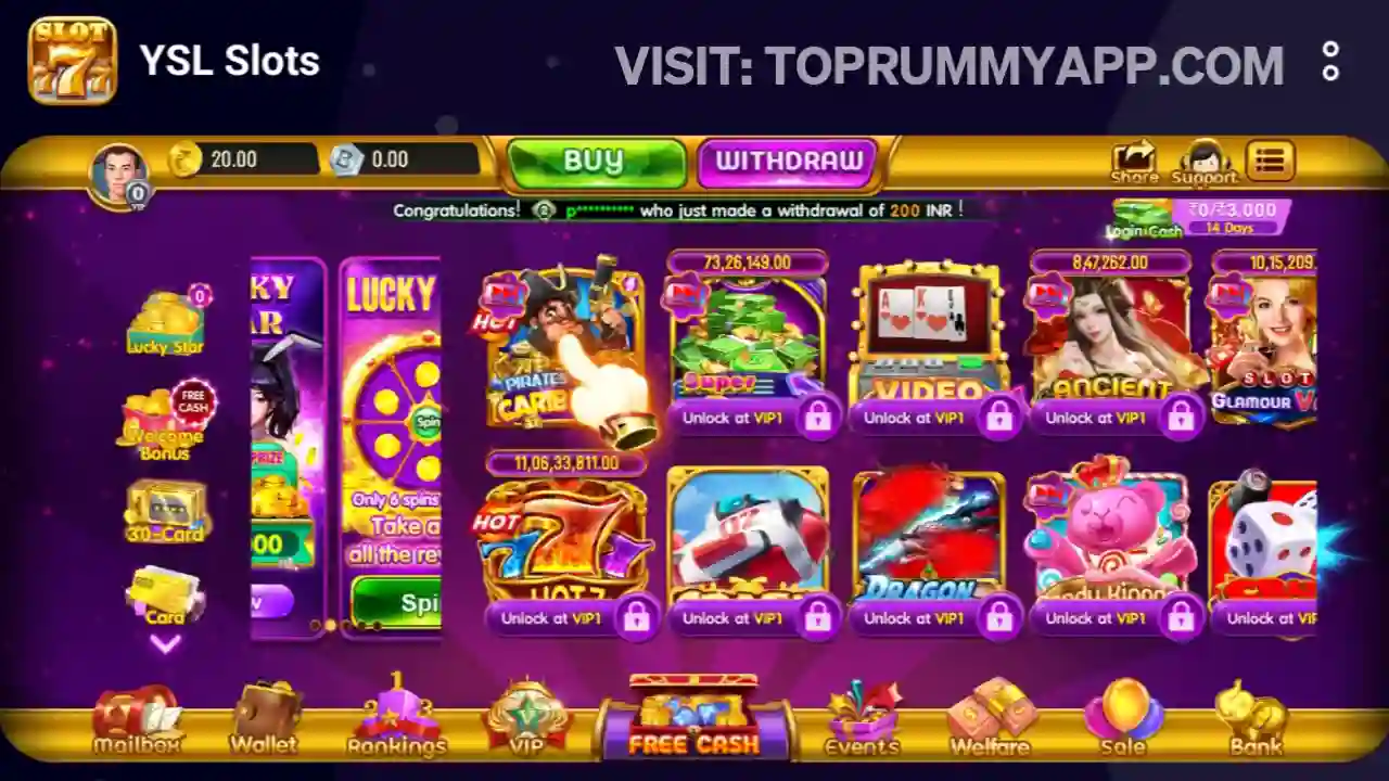 Ysl Slots App Download Top Rummy App